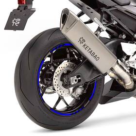 Towsac01bbu17ri5005 Toprider360 C01b Blue 17 Inch Wheel Rim Stripes Tape Decal Sticker For Kawasaki Motorcycle