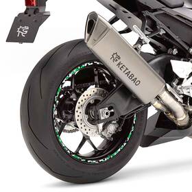 Towsaf01bgr17ri5004 Toprider360 F01b Green 17 Inch Wheel Rim Stripes Tape Decal Sticker For Aprilia Motorcycle