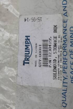 T2304195 Triumph Trophy 1215 Se 12-17 Oem Storage Box Solenoid