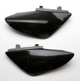 Ka03768-001 Ufo Plastics Side Panels Black Fits Kawasaki Kx250f 2006-2008