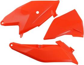 Kt04086-fflu Ufo Plastics Neon Orange Side Panels With Airbox Cover Fluorescent 0520-2316