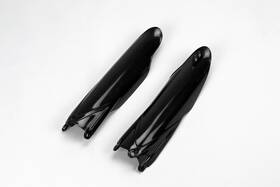 Ya04814-001 Ufo Plastics Black Front Fork Slider Guards Protectors Yamaha Yz125/250 22-24 Yz250/450 10