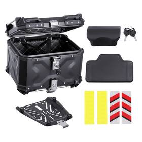 Uimoso Mtcjsdxhs55l032go 55l Universal Motorcycle Tail Box With Durable Leather Interior