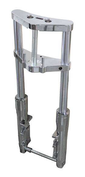 117-162 Ultima 41mm Billet Chrome 4 Inch Over Stock Fork Assembly For Fxst Smooth Lowers With Axle