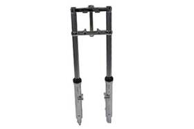 24-1542 V-twin Fork Assembly W Chrome Sliders 6 Inch Over Stock For Dual Disc Fxst 1984-1999 Harley