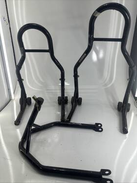 Pn1009931 Venom Motorcycle Swing Arm Lift Stand Street Bike Front And Rear Combo Missing Parts