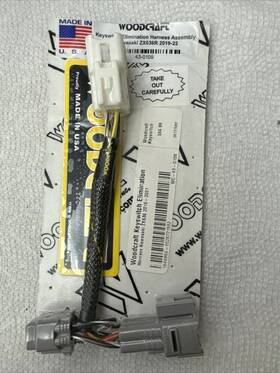 43-0109 Woodcraft Kawasaki 2019-21 Zx6r / Zx636r Racing Key Switch Elimination Harness