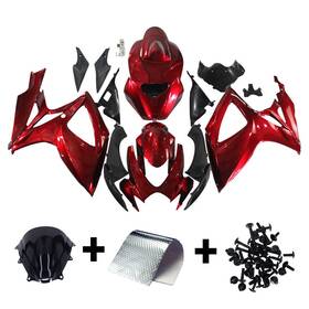 Fwk6-86 Wynmoto #xindaowenzsa Abs Fairing Kit For Suzuki 2006 2007 Gsxr600 Gsxr750 K6 Body Candy Red Black