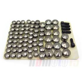 Hzmt247-001-gunbk Xinyun Spare Parts Dark Gold Black Bolts Toppers Caps Cover For 2007 - 2020 Harley Flt Flh