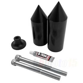 Hzmt290-027-bk Xinyun Spare Parts Hcj Black Frame Slider Crash Protectors Spike For Kawasaki 2003 2004 Zx6r Zx6rr
