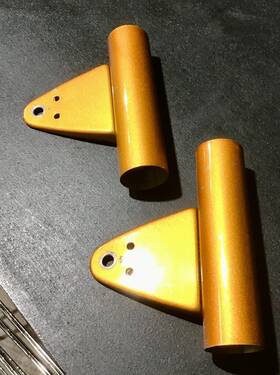 248-23121-01-f3 Yamaha 1972 1973 Ct2 Ct3 175 Headlite Bracket Ear Oem Candy Gold