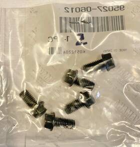 95027-06012-00 Yamaha 5 Pieces New 6x12 Small Head Black Flange Bolts