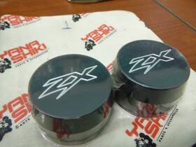 A3058ab1 Yana Shiki Black Fork Cap Set 06 - 2013 Kawasaki Zx 14 R Zx6 Usa Cnc Billet Aluminum New