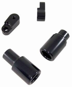 A3282b Yana Shiki 2007-2008 Honda Cbr 600rr Black Frame Sliders Savers Crash Protectors No Cut