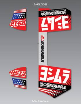 Rs12-nb010 Yoshimura Muffler Decal Set For Rs-12 Exhausts 961-9071
