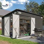 8'X12' Outdoor Lean Storage Sheds With Triple Utility Galvanized. Fixed Price $677.00.