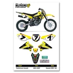 2001-2007 Yosh Suzuki Drz 125 Motocross Decal Dirt Bike Graphics Kit & Plates. Fixed Price $99.99.