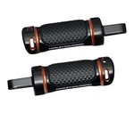 Harley-davidson Toruing Adversary Passenger Footpegs Black/orange Oem 50502246. Fixed Price $189.99.