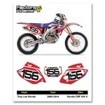 2005-2014 Honda Crf 450 X Dirt Bike Graphics Motocross Custom Number Plates Tld. Fixed Price $58.95.