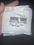 Honda Screw, Oval (6X28) 90101-KCY-760 Oem New (A13). Fixed Price $7.50.