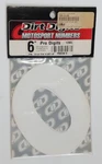 Dirt Digits Pro Stick-on 6IN. White Number 709-3139. Fixed Price $24.99.