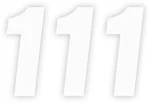 Factory Effex FX08-90091 Number 7IN. NO.1 White. Fixed Price $16.72.