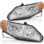 Pair Headlight Assembly For 2006-2010 2011 Honda Civic 4DR Sedan 1.8L 2.0L. Fixed Price $80.03.