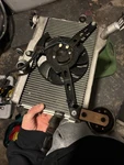 Yamaha FZ07/MT07 Radiator With Horn & Fan. Fixed Price $150.00.