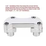 1.25 Handlebar Riser/top Clamp Kit 2.0" Tall For Harley Touring Models, Chrome. Fixed Price $50.99.