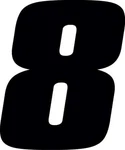Hardline DD53B-8 5.5 In. High Gloss Number Black Dirt Digits 3-PACK. Fixed Price $25.16.
