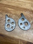 Vintage 1986 Yamaha Motorcycle RT180 Dirt Bike, Rear Chain Adjusters. Fixed Price $12.95.