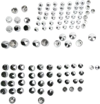 Drag Specialties 2401-0698 Bolt Covers 111 Piece Deluxe Kit Harley Fl Chrome. Fixed Price $87.95.