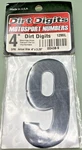 Pk New Genuine Dirt Digits DD43B-9 Motosport 4''X3.25 Number Blk. Fixed Price $8.03.