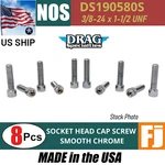8X Drag Specialties 3/8-24 1-1/2 Smooth Socket Bolt DS-190580S. Fixed Price $20.99.