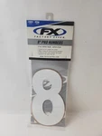 Factory Effex 8" White #8 Pro Number For Plate Part# FX02-4378 Set Of. Fixed Price $9.47.