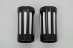 Black Fork Slider Cover Set With Chrome Strip Fits Harley-davidson 24-1173. Fixed Price $188.90.