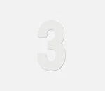 7" White #3 Pro Number Plate Decal Factory Effex FX02-4353. Fixed Price $24.99.