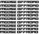 Moose Offroad Corporate Horizontal Decals Black 10-PACK. Fixed Price $11.53.