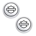 Pair Of Harley-davidson Emblems 14100747 Metal Medallion With Sticker Back. Fixed Price $49.41.