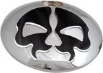Drag Specialties Split Skull Fuel Door Chrome With Black 0703-0791. Fixed Price $49.77.