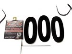 Nos Factory Effex 7" Black Number Plate Sticker #0 FX02-4340 QTY3. Fixed Price $9.99.
