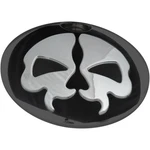 Drag Specialties Split Skull Fuel Door Black With Chrome 0703-0792. Fixed Price $42.18.