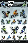 Dcor Kids Decal Sheets Caricatures Motorcycle Atv/utv Dirt Bike 40-90-115. Fixed Price $23.23.