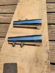 Triumph T140 Chrome Fork Shrouds Headlamp Brackets Pair 97-448. Fixed Price $79.99.