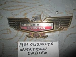Rare Goldwing GL1200 Ltd Oem Upper Trunk Emblem , 81128-MG9-950. Fixed Price $74.95.