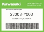 Kawasaki Genuine Socket-assy,head Lamp 23008-Y003. Fixed Price $37.37.