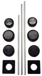 Yana Shiki Rounded Style Black Finish Dress Up Kit For 05-08 Gsx 1000 600 750. Fixed Price $124.50.