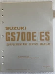 Suzuki 1984 GS700E/ES GS-700E/ES Supplementary Manual 99501-37030-03E. Fixed Price $23.99.