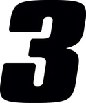 Hardline DD73B-3 In. High Gloss Number Black Dirt Digits 3-PACK. Fixed Price $27.16.