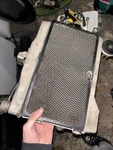 Yamaha FZ07/MT07 Radiator With Guard & Fan Horn. Fixed Price $150.00.